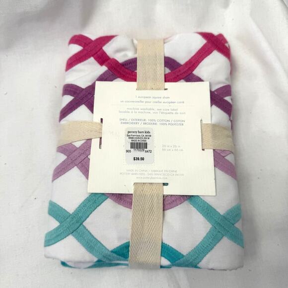 Pottery Barn Kids Rainbow Chain Decorative Sham European Square Sham - Picture 2 of 2